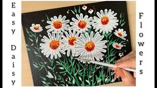 Easy Way to Paint a Daisy Flower | Acrylic Painting Technique| The Quest of Colours | Sudha Bharat