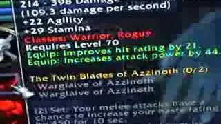 World of Warcraft,Supremus,Warglaive of Azzinoth (main hand)