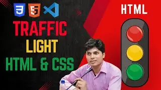HTML and CSS Project || traffic signal light project using using html and css ||  #html #css #code