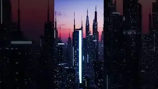 POV Flying Through a Futuristic Neon City 😍🚀🌆 | #cyberpunk2077 #Cityscape | #AI-Generated #aiedit