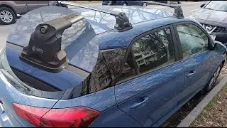 Hyundai i20 Установка багажника на крышу в штатные места