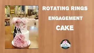 Rotating Rings Engagement Cake