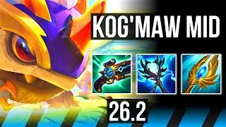 KOG'MAW vs AHRI (MID) | Perfect KDA: 10/0/13, First Strike | EUW Master | 26.2