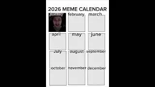 MEME CALENDAR 2026