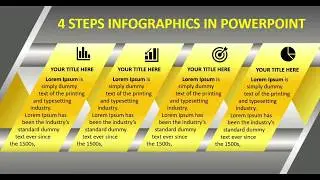 2.)  4 Steps Infographics in Powerpoint | Powerpoint Design | Powerpoint Tutorials