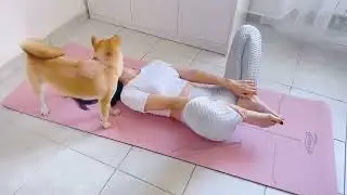 4KYoga Pants Try On🍑Comfortable Full Body Stretching #005