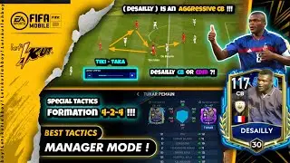 SPECIAL TACTICS FORMATION 424 ‼️ (TIKI-TAKA) ♻️ Desailly CB or CDM ?! | Manager Mode Fifa 22 Mobile