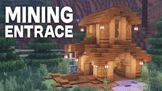Minecraft I How To Build a Simple Mining Entrance House - Tutorial