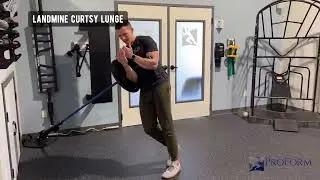 Landmine Curtsy Lunge