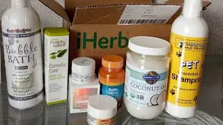 iHerb СКИДКА 25 %🎉 РАСПАКОВКА ПОСЫЛКИ 🕊️ Сентябрь/ БАДы , уход , кокосовое масло , шампунь для 😺