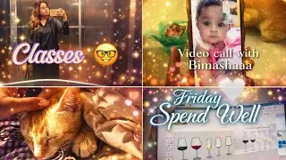 A Productive & Cozy Friday Vlog | Classes, Baby Call & Meow Time 🐱
