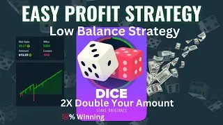 Low Balance ( Dice Strategy ) 2X Winning 💯 #gambling #jackpot #minesgamebigjackpot #dice #stake