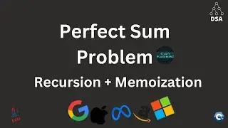 Perfect Sum Problem 🔥 Recursion + DP | GFG Must-Do | Java Handwritten DSA