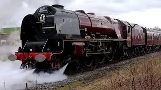 6233 Duchess of Sutherland at Hellifield Railway station 2022