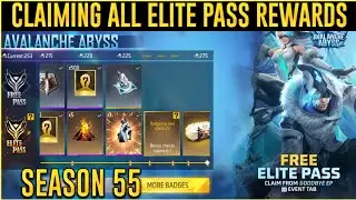 Claiming all Elite Pass rewards | Season 55 - Avalanche Abyss | December 17, 2022