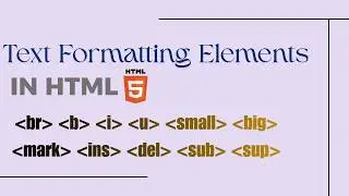Class 11 Information Technology , Program 1 Text Formatting Elements in HTML