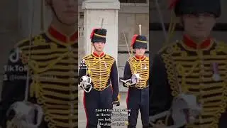 End of Day Inspection at Horse Guards and one lady guard has the giggles (1/2). 09.07.2023.