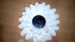 plastic spoon flower mirror