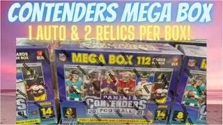 2021 Contenders Footbal MEGA Box 1 Auto 2 Relics Per Box!