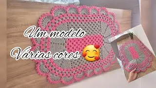 Produção do tapete oval sucesso de vendas tapetes de crochê #tapetefacil