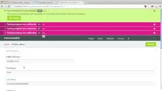 Progress Bars Demo from ProcessWire System Notifications