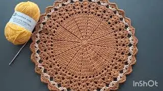 МК🧶 Салфетка под горячее или для сервировки стола,вязаная крючком 🧶Knitted napkin for table setting