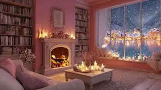 Romantic Winter Piano | Cozy Living Room Ambience for Sleep, Study & Stress Relief