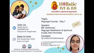 Rajyoga Course - Day 1, BK Vaishnavi, Rajyoga Meditation & Spiritual Guide, Navi Mumbai