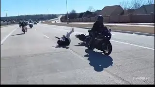 FZ07 RIDER CRASHES INTO MY BIKE!!