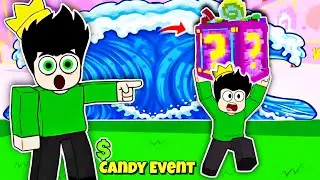 I GOT CANDY LUCKY BLOCK IN ESCAPE TSUNAMI FOR BRAINROTS IN ROBLOX