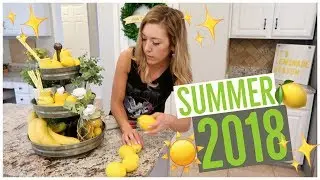 CLEAN + DECORATE WITH ME ✨🍋☀️ | NEW SUMMER DECOR 2018 | Brianna K
