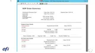 Setting up SOP Goods Returns