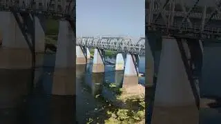 Train crossing 40 years old bridge