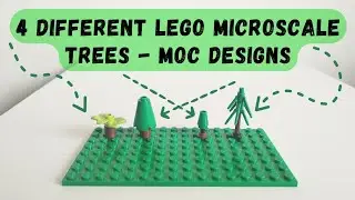 4 Different LEGO Microscale Trees! MOC Designs