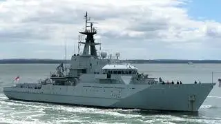 Royal Navy HMS Severn (P282) Batch 1 River-class Offshore Patrol Vessel Portsmouth England