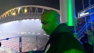 Doug Baldwin got the Seahawks fans and hyped up by hoisting the 12s flag 