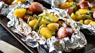 How to Make Vegetable and Sausage Foil Packets