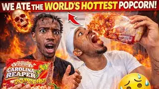 EATING THE WORLDS HOTTEST POPCORN!!