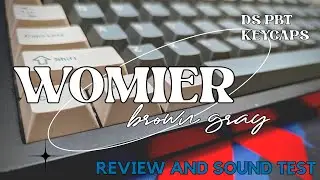 Кейкапы Womier Brown Gray DS PBT | Обзор и звуковой тест