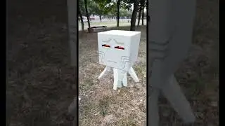 Minecraft Flying Ghast in real life