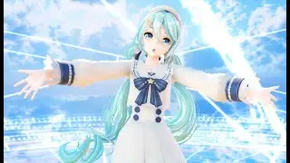 [MMD] 青空を背景にして『Hand in Hand』 初音ミク [