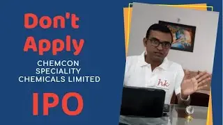 #chemcon #ipo #chemconipo CHEMCON SPECIALITY CHEMICALS LIMITED IPO