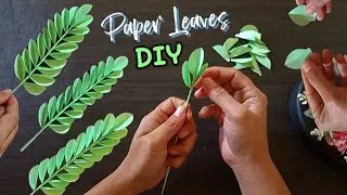 Easy Paper Leaf | Paper Leaves Making | Paper Crafts for School | DIY Paper Leaves Making 