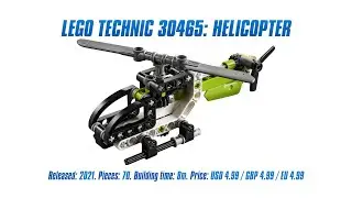 LEGO Technic 30465: Helicopter: In-depth Review, Speed Build & Parts List