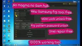 New Samsung frp tool || Samsung frp unlock no Magma no Samhub