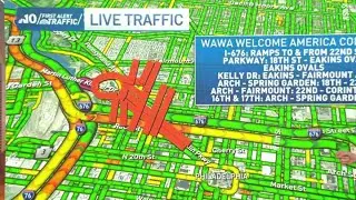 Multiple road closures happening for 4th of July festivities in Philadelphia