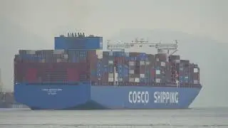 Container Ship《COSCO SHIPPING PERU》Crossing the Tsing Ma Bridge in HK 20260131_C0011