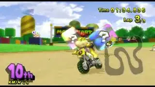 Mario Kart Wii Deluxe (SNES Mushroom Cup - 150cc) - Bowser Jr. Gameplay