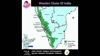 Western Ghats Of India#indiangeography#geography#westernghats#map#india#shorts#upsc#studywithkoko