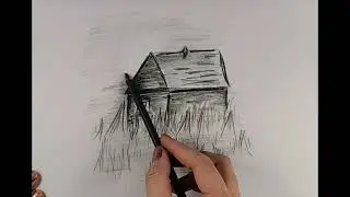 Rustic Cottage House Drawing | Beginner Friendly Tutorial